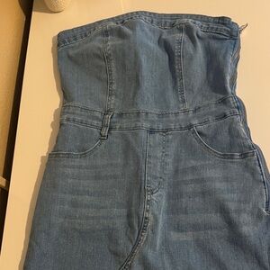 SHEIN Blue Denim Midi Dress